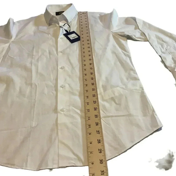 NWT Cavalli Class White Mens Long Sleeve Button Down Dress Shirt Size 16 - Picture 7 of 9